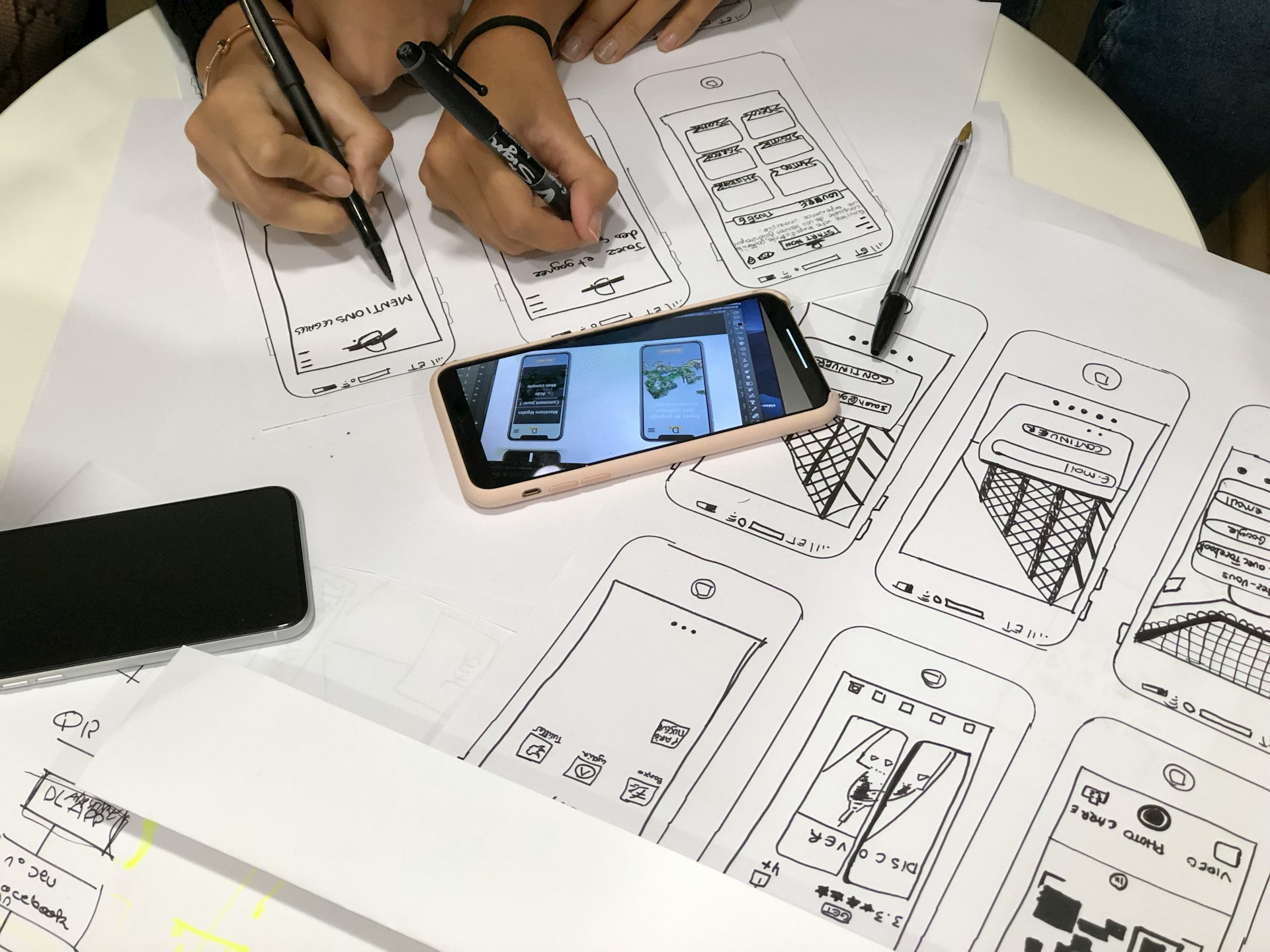 A picture of UI drawings